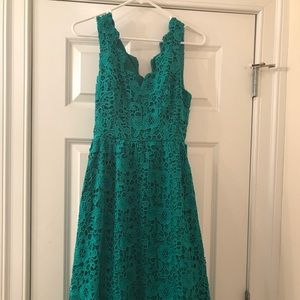 Lace emerald dress